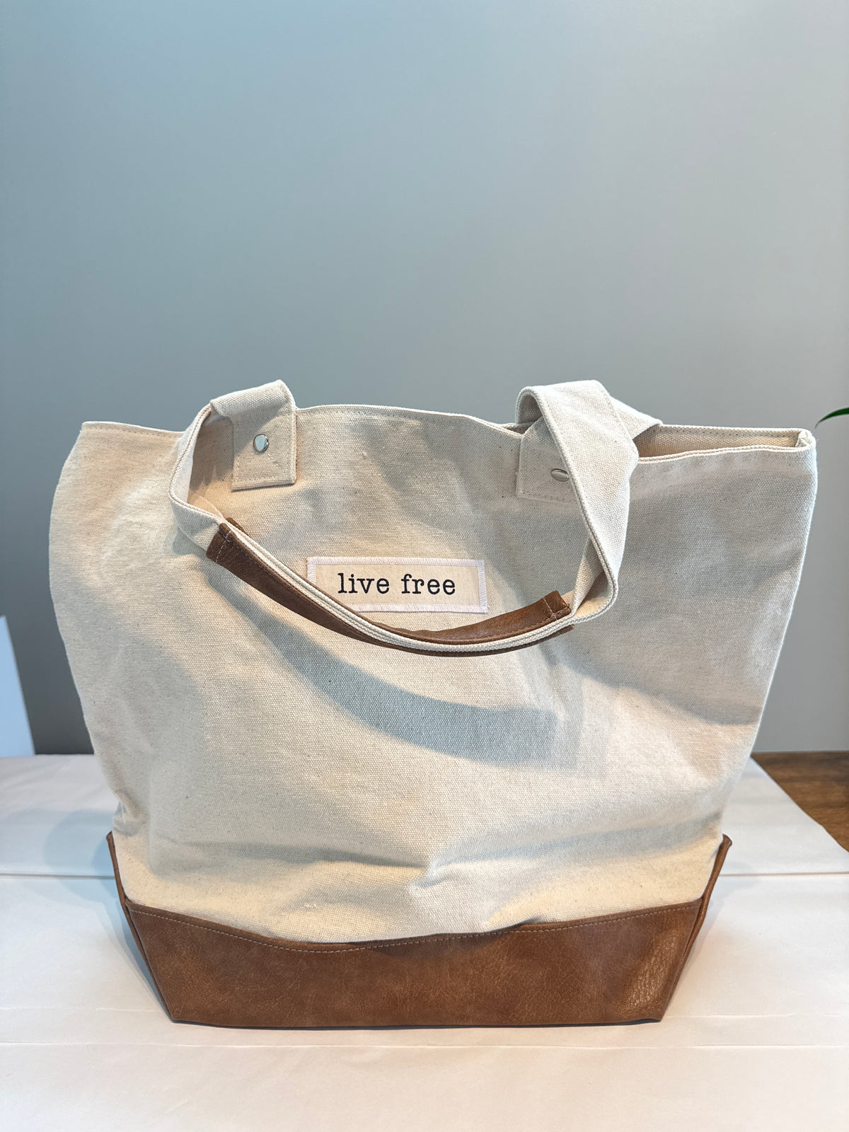 Live Free Tote Beach Bags
