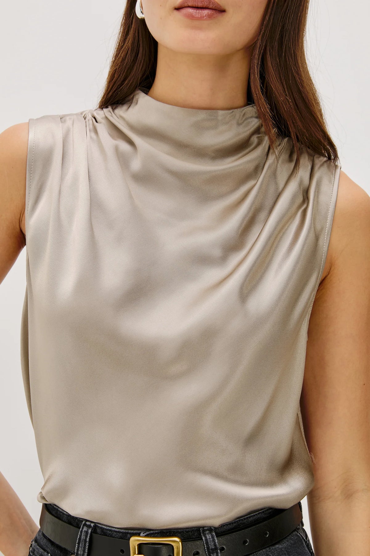 Loretta Top in Mink