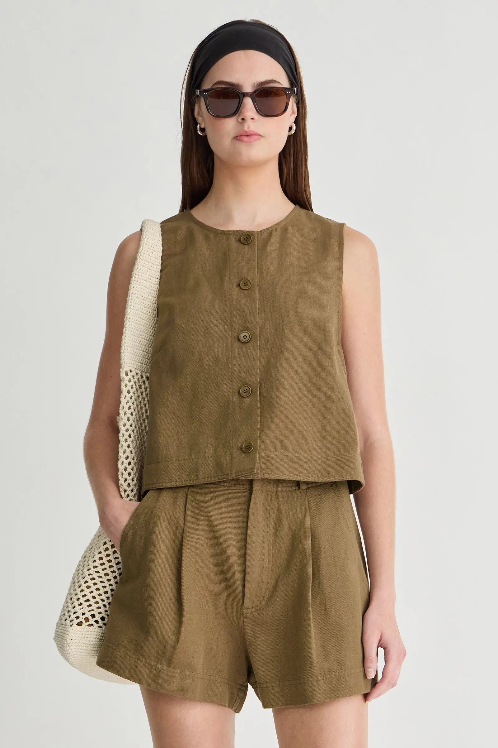 Godet Tank in Tabacco