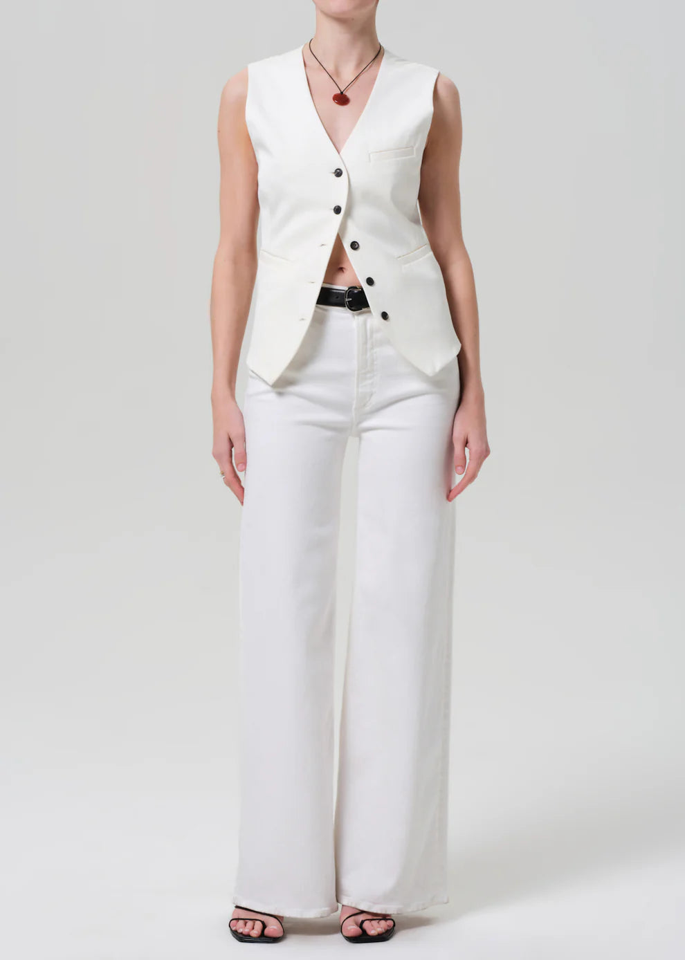 Lyra Long Wide Leg in Soft White