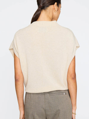 Morten Funnel Neck Top in Bisque Melange