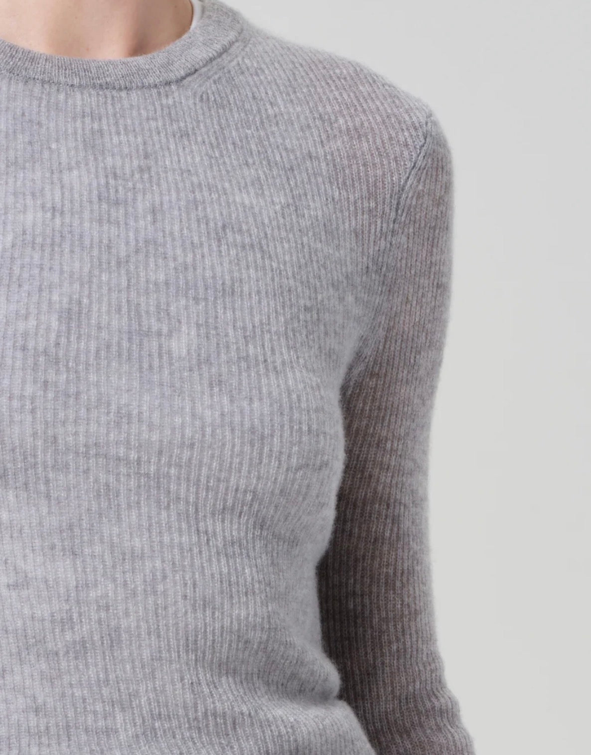 Alessia Crewneck Sweater - Heather Grey