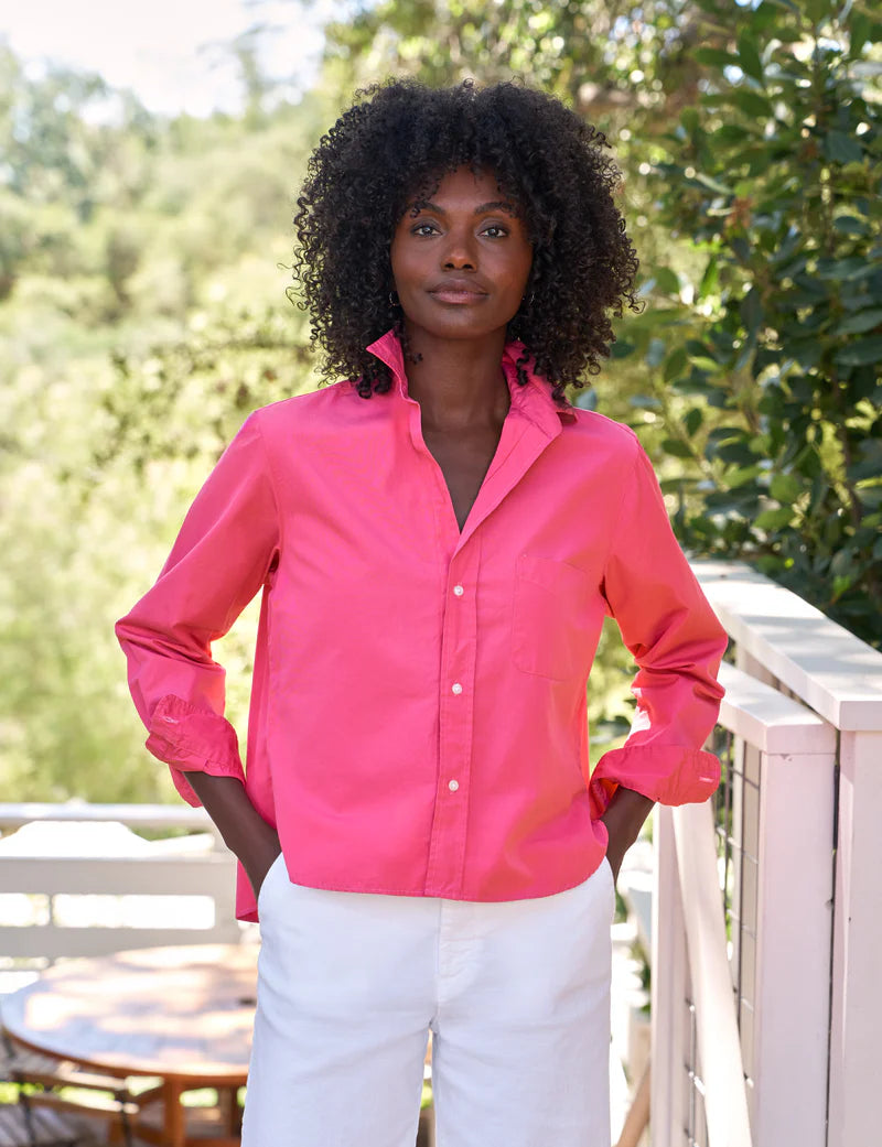 Untuckable Button -Up Shirt in Magenta