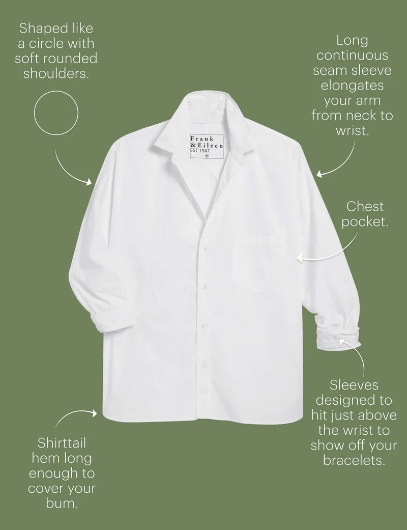 Continuous Button Shirt in White