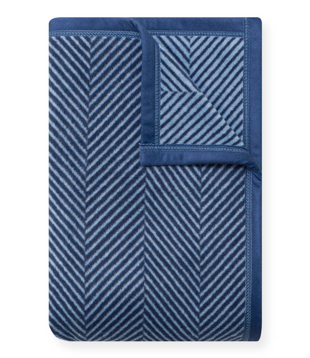 Harborview Herringbone Navy Blanket: Original