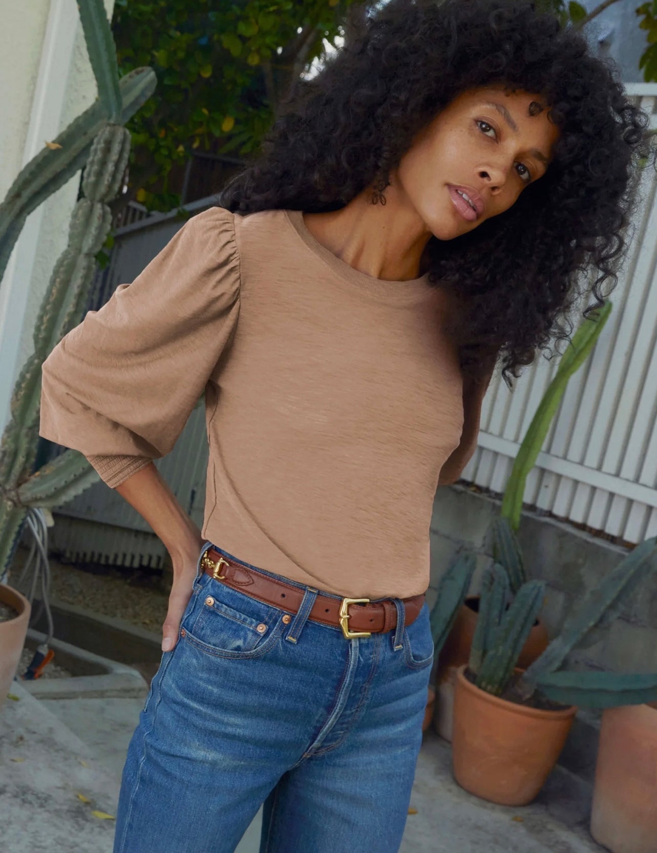 Loren Smock Peasant Tee