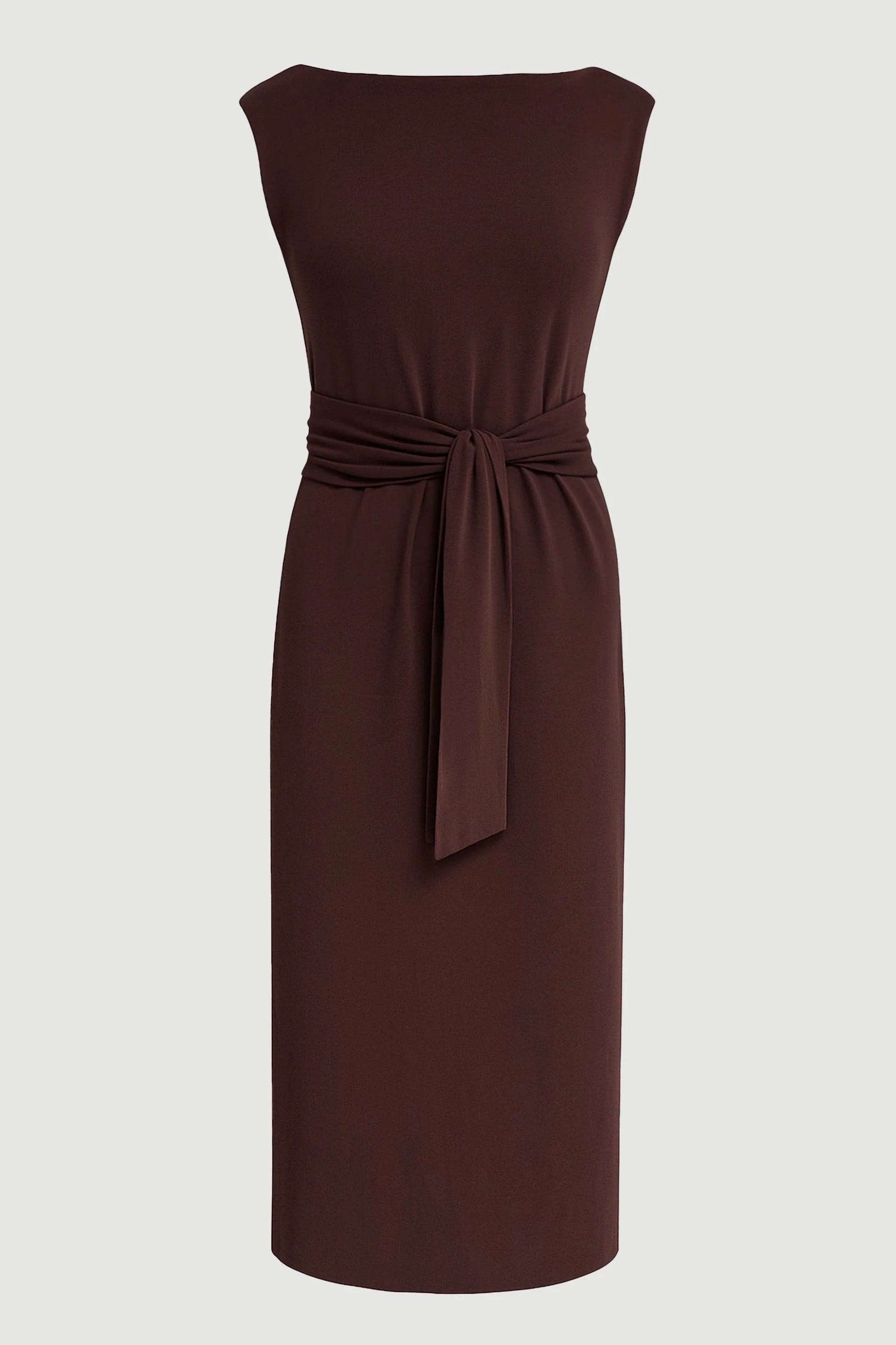 Edina Tie Front Slit Neck Dress