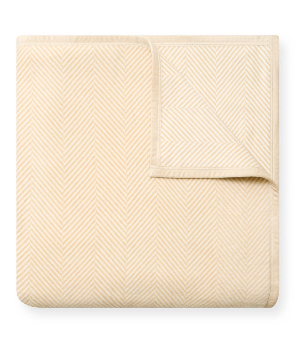 Harborview Herringbone Cream Blanket: Original