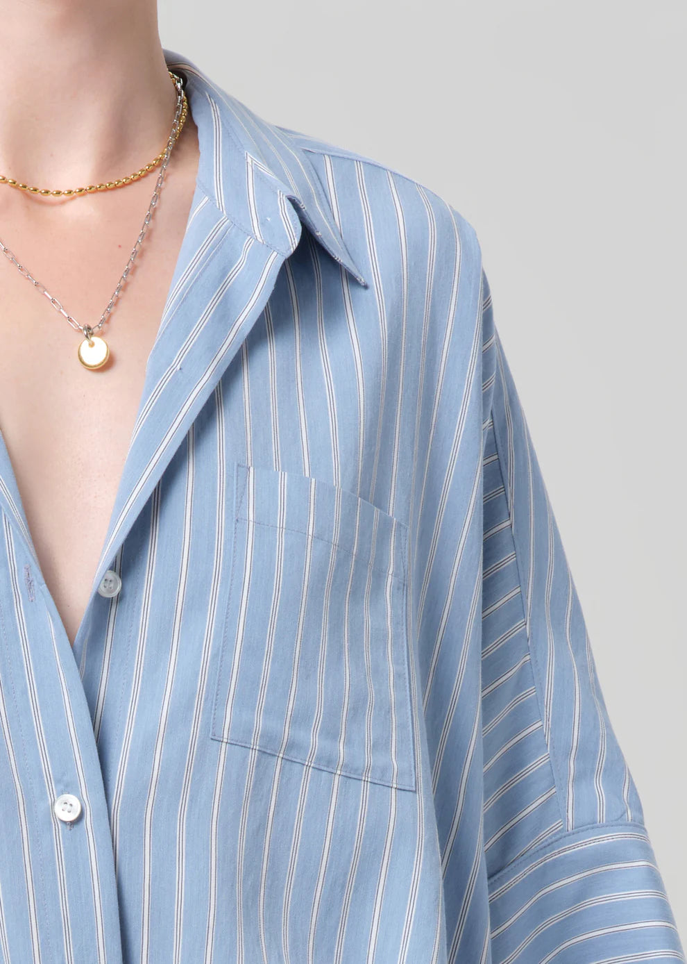 Claire Origami Shirt in Capri Stripe