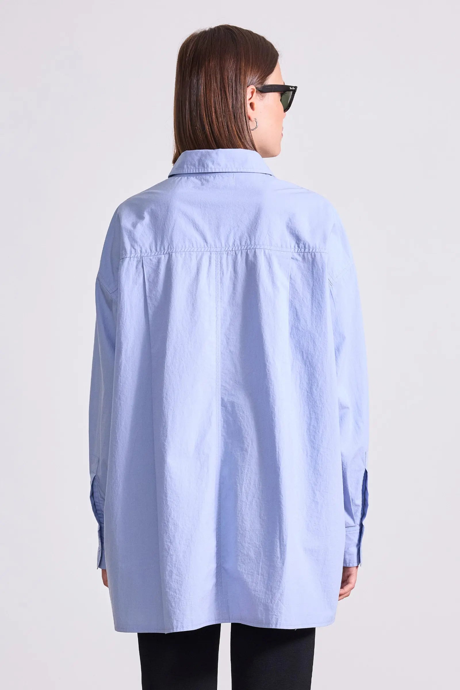 Aldea Oversized Button Down in Oxford Blue