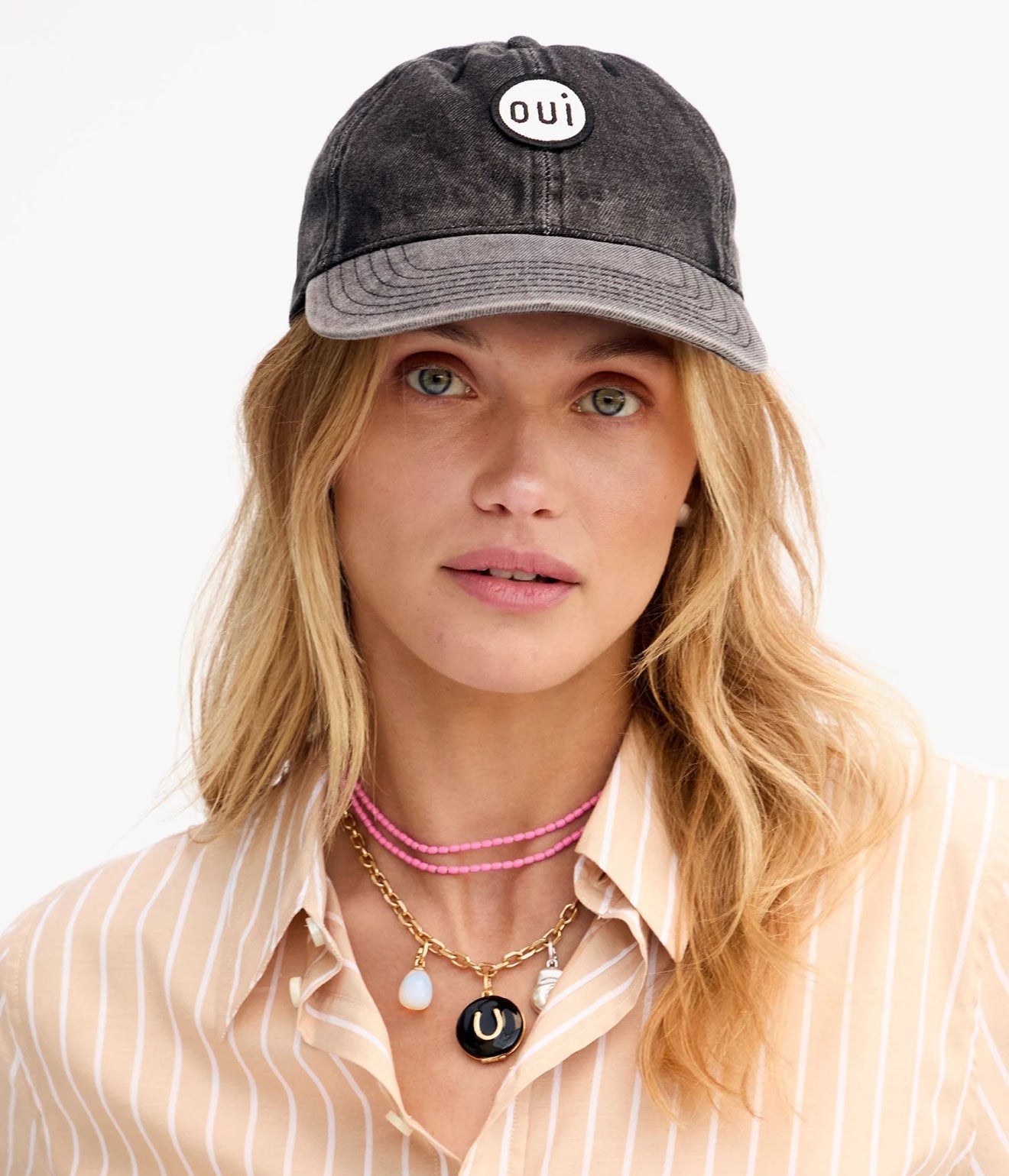 OUI Patch- Denim Baseball Hat