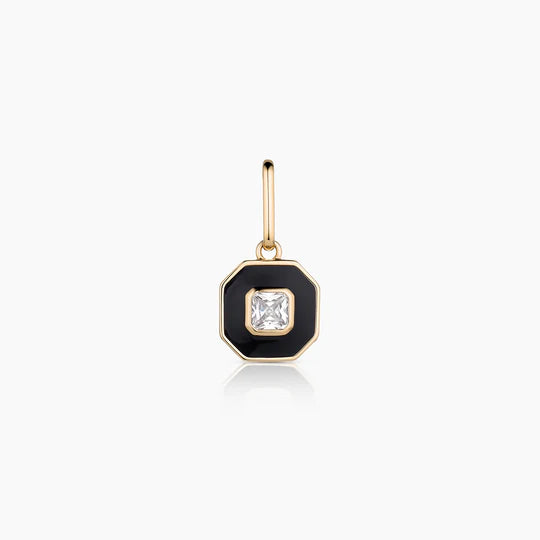 Florence Black Enamel Charm