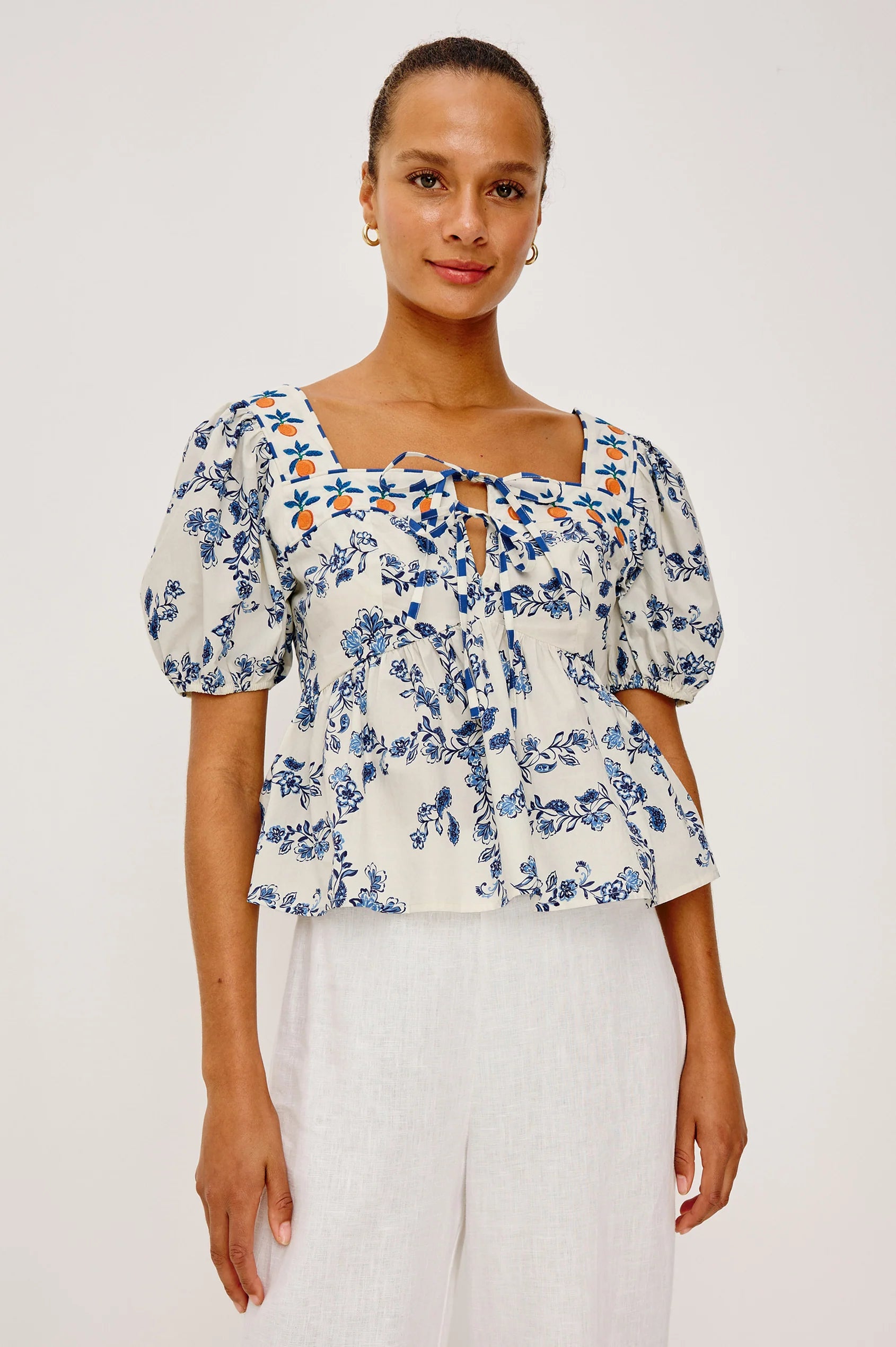 Presley Top in Ceramic Floral