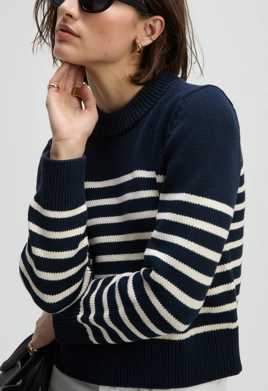 The Favorite Crew- Navy & Cream Stripe