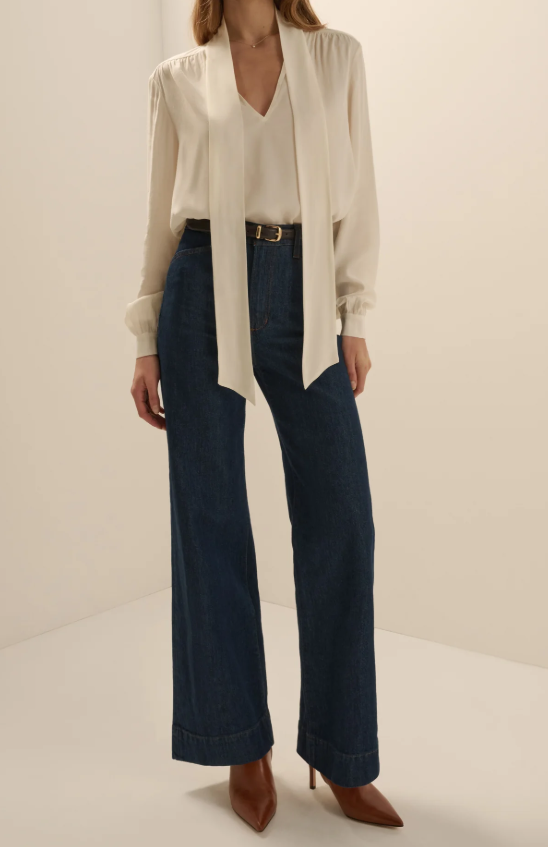 The Simone Blouse- Ivory