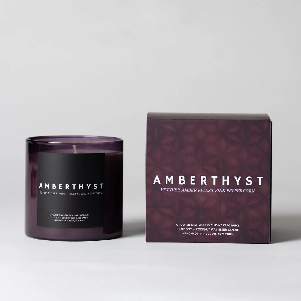Amberthyst Candle