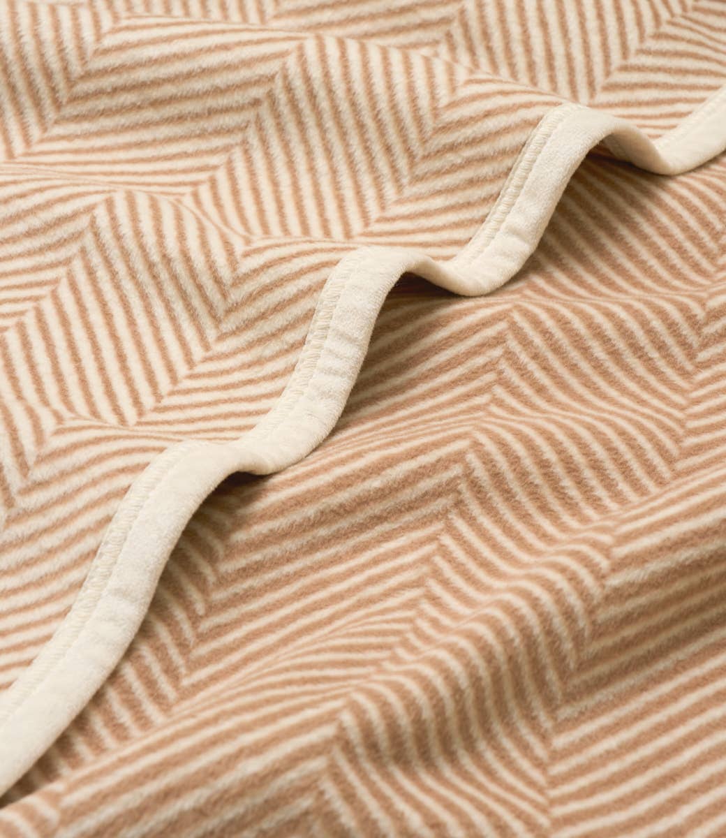 Harborview Herringbone Tan Blanket: Original