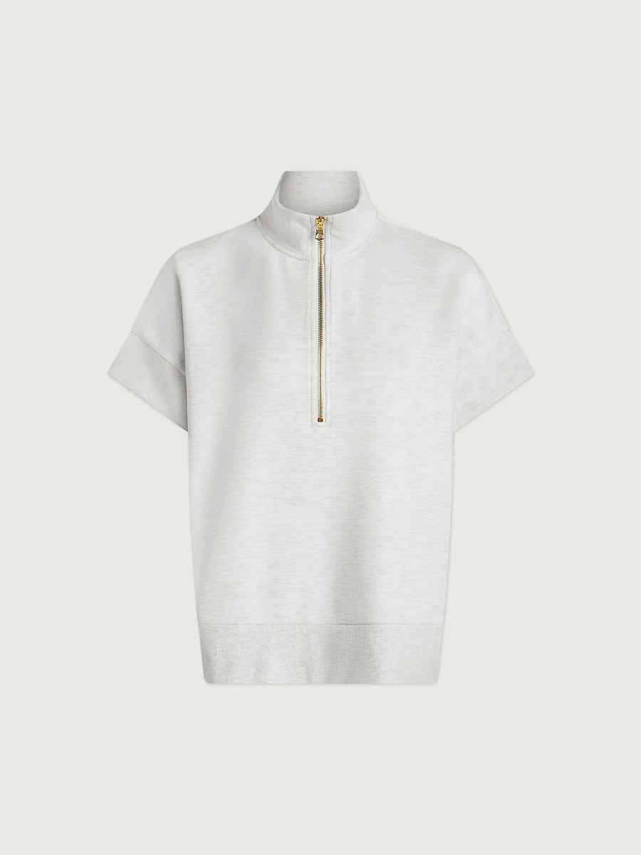 Ritchie Short Sleeve Sweat in Ivory Marl