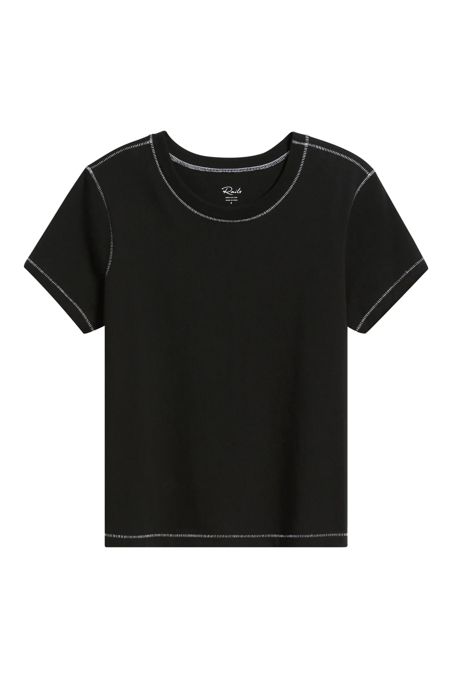 Girlfriend Tee- Black Contrast