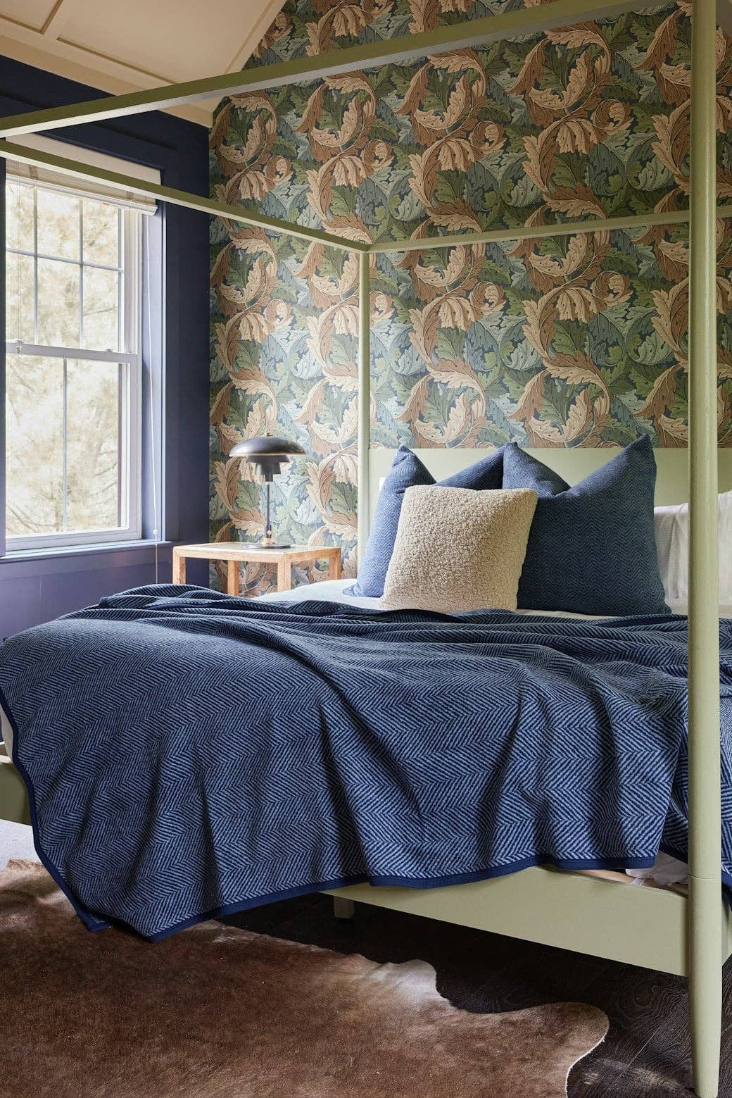 Harborview Herringbone Navy Blanket: Original
