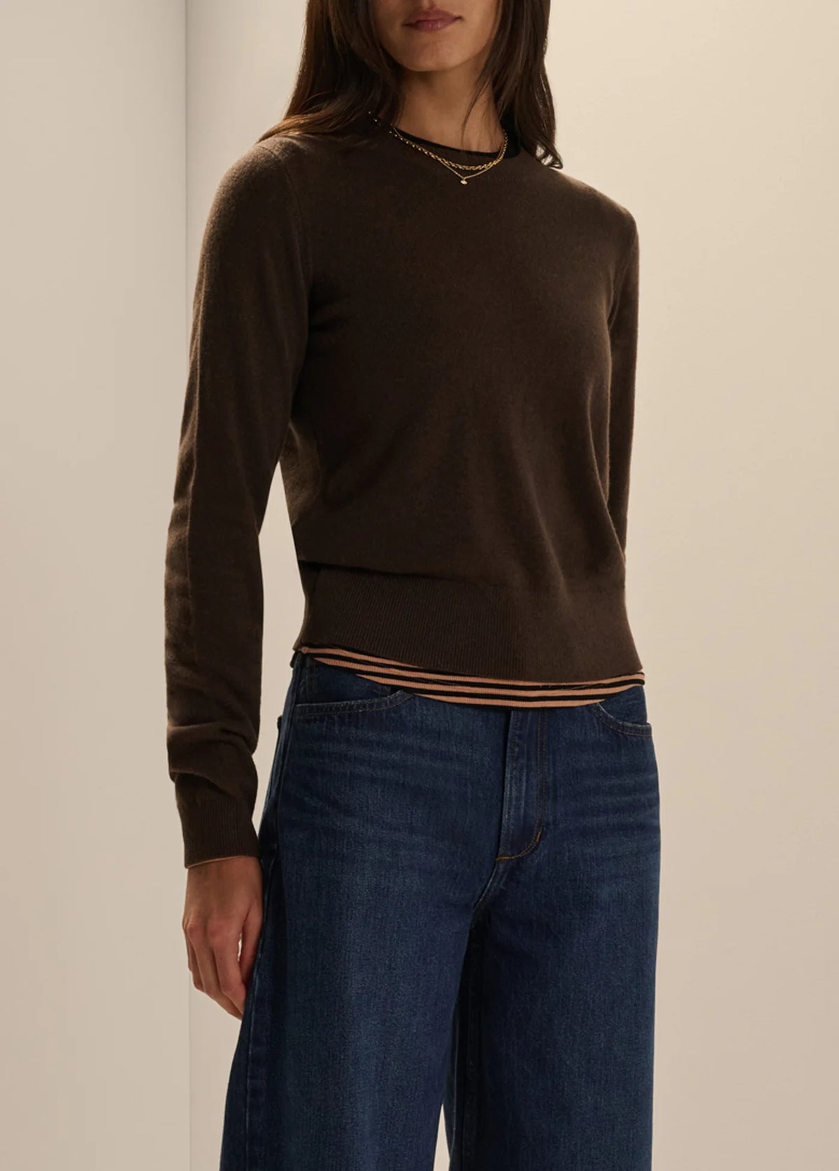The Favorite Cashmere Crew- Espresso
