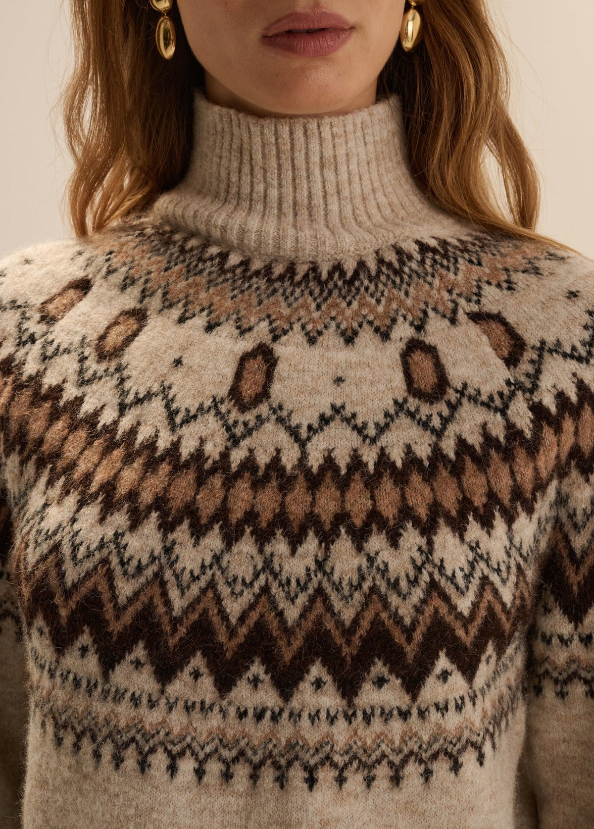 Chalet Sweater- Cream/Espresso