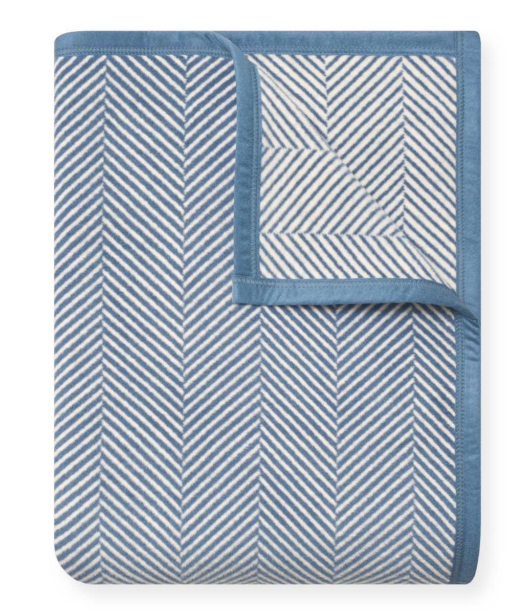 Harborview Herringbone Cornflower Blanket: Original