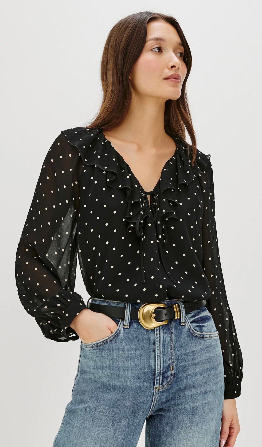 Honora Top in Polka Dots