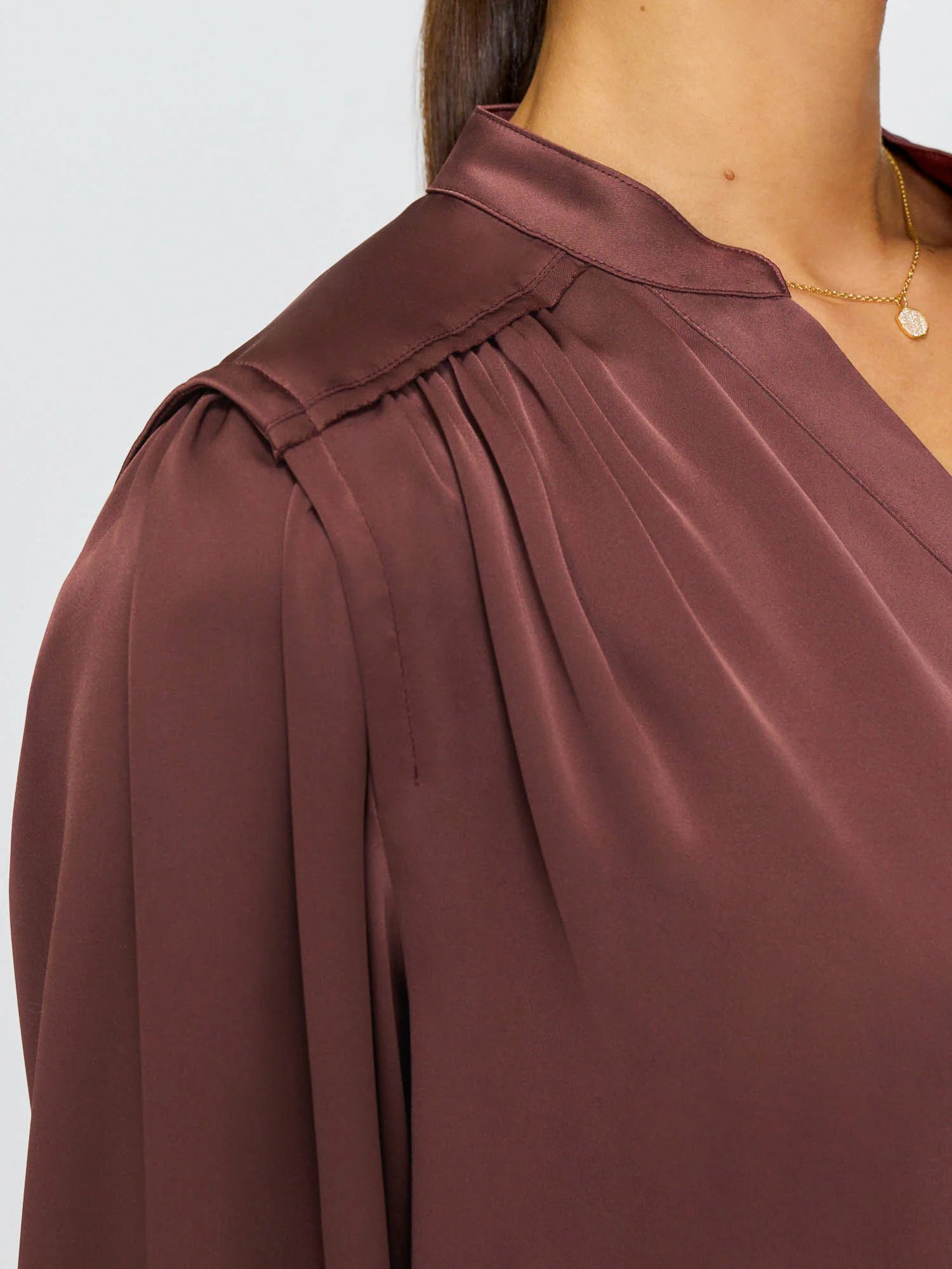 Enna Blouse in Cordovan