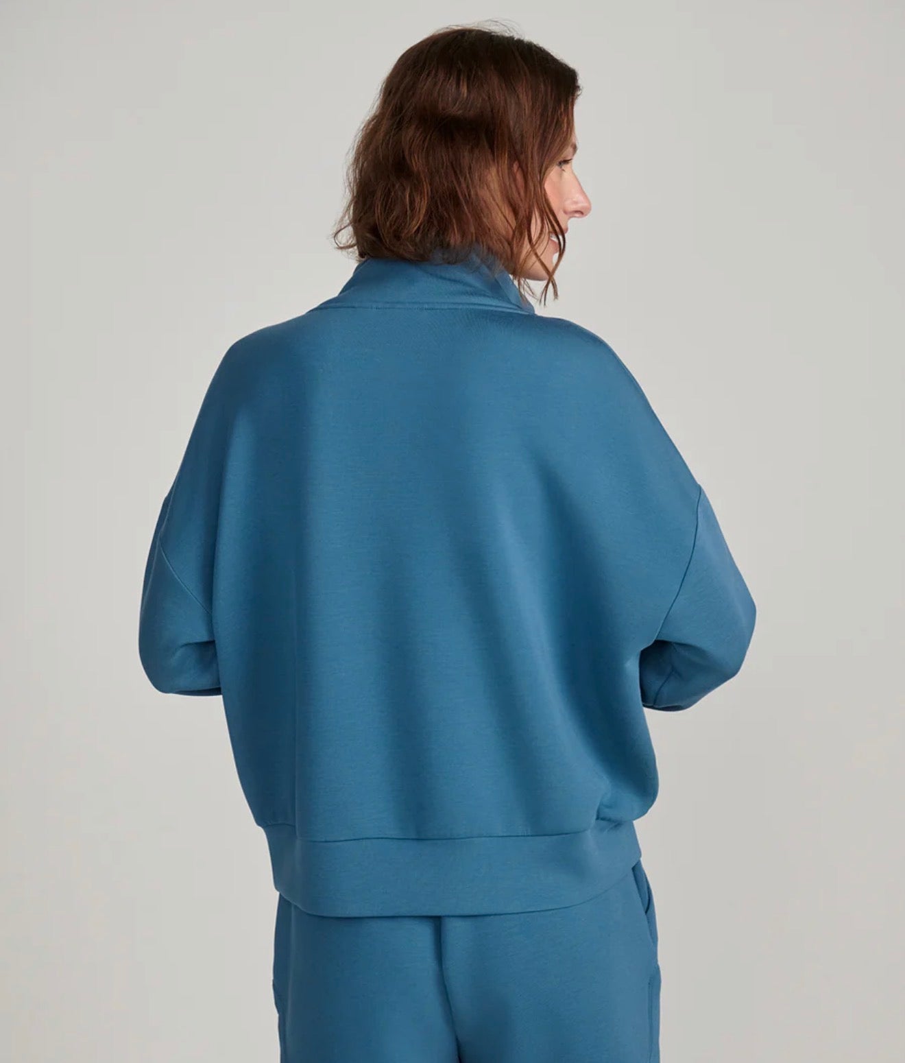 Hawley Half Zip Sweatshirt - Mallard Blue