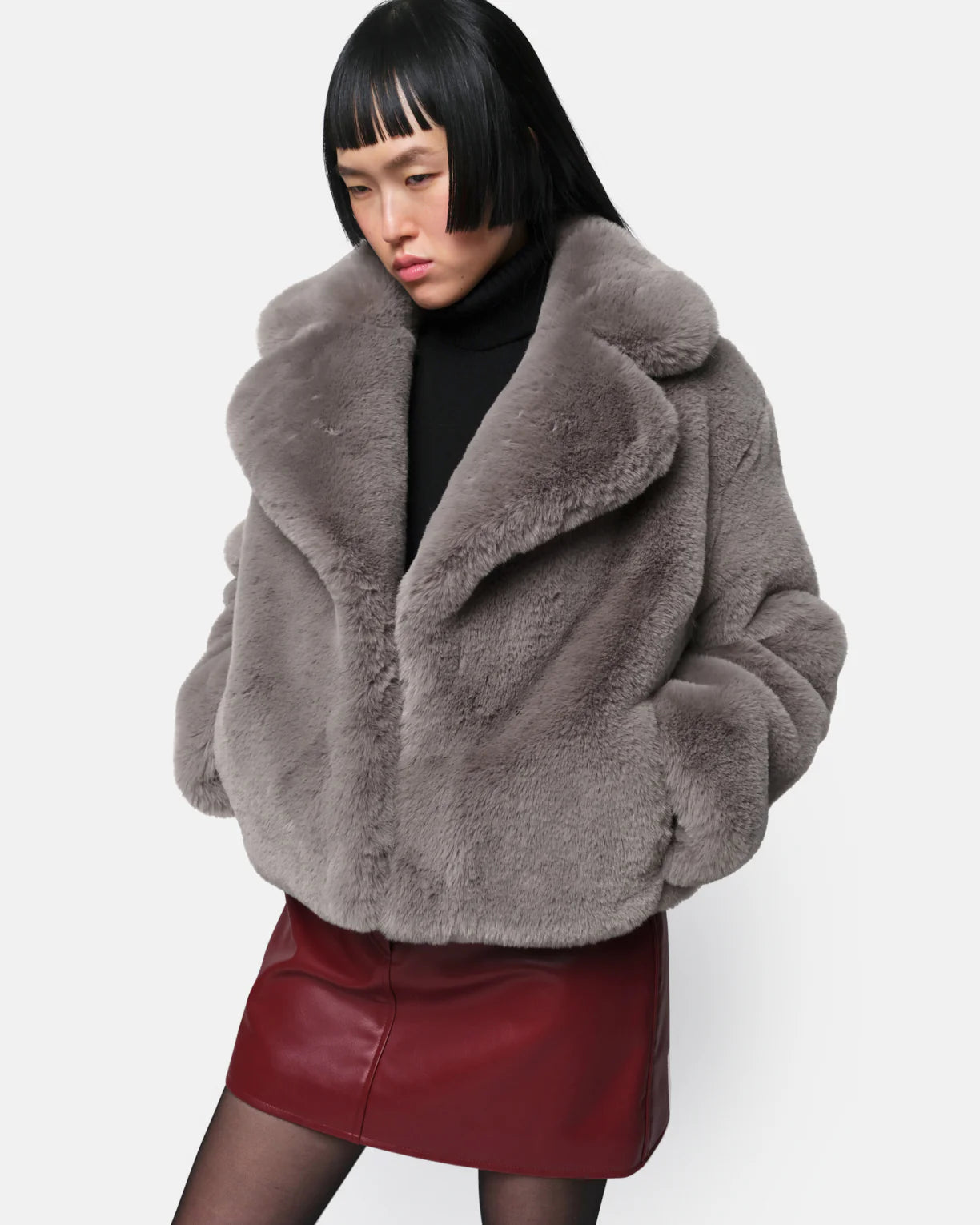 Miller Short Coat in Granite