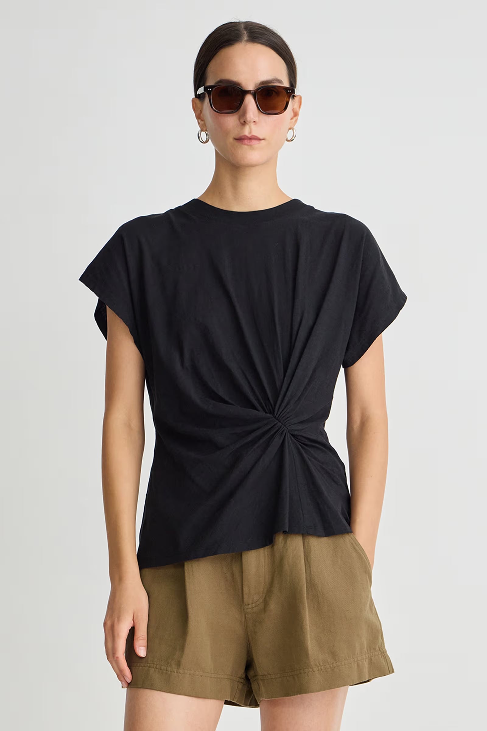 Volta Twist Top in Black