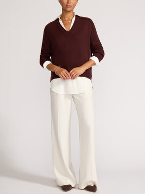 V-Neck Layered Pullover