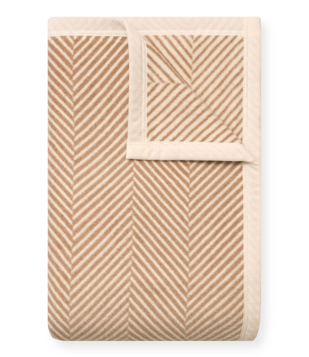 Harborview Herringbone Tan Blanket: Original