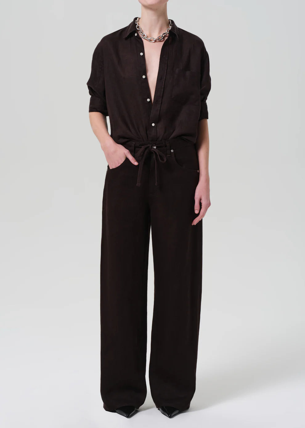 Brynn Drawstring Linen Trouser