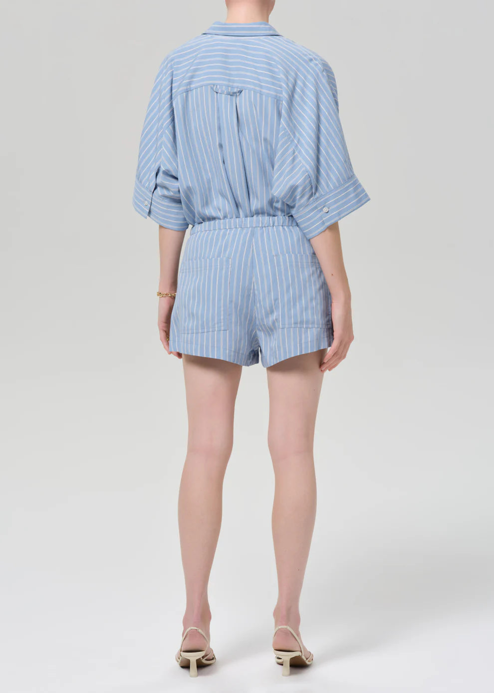 Este Drawstring Short in Capri Stripe