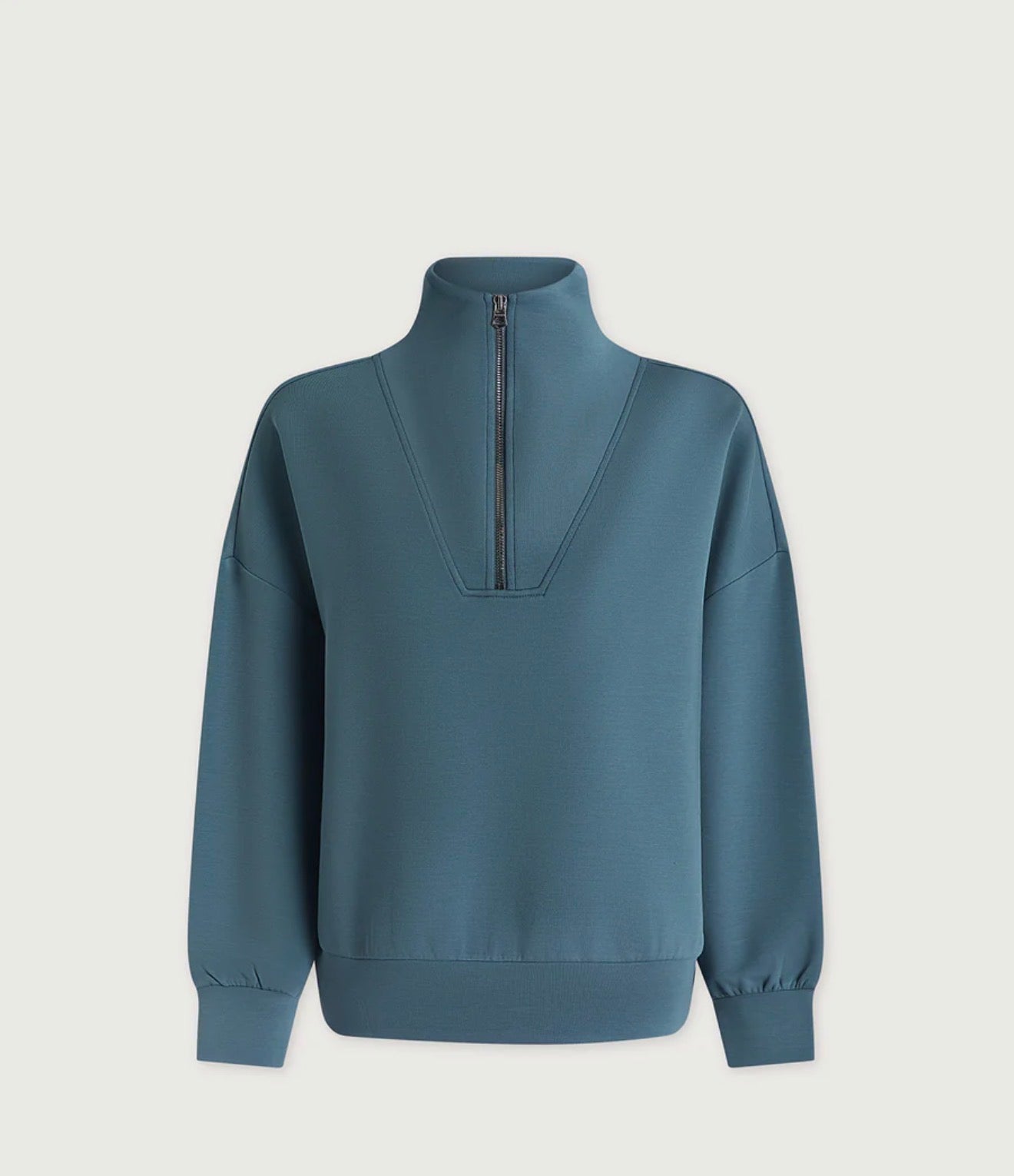 Hawley Half Zip Sweatshirt - Mallard Blue