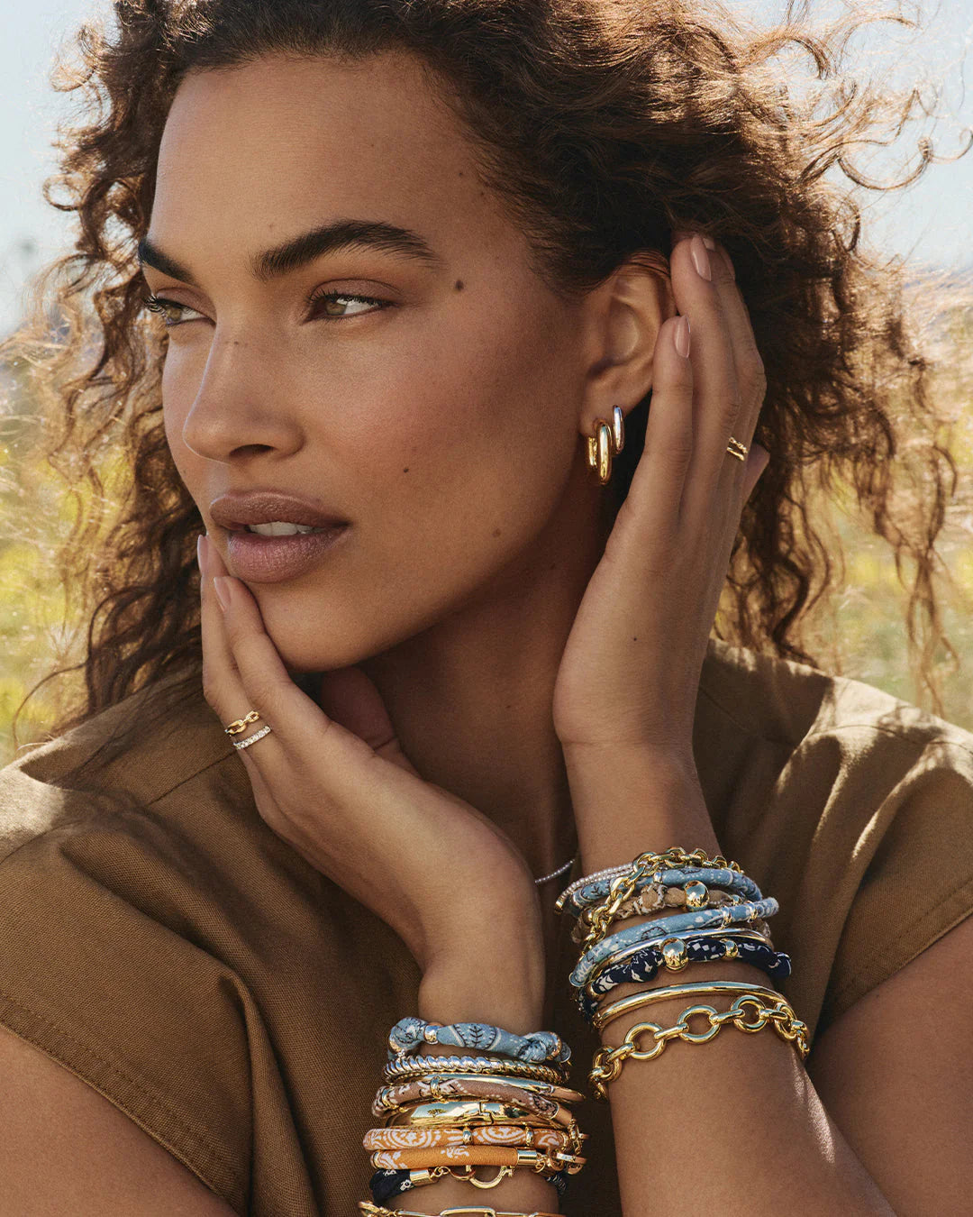 Paisley Bandana Pearl Bracelet Navy