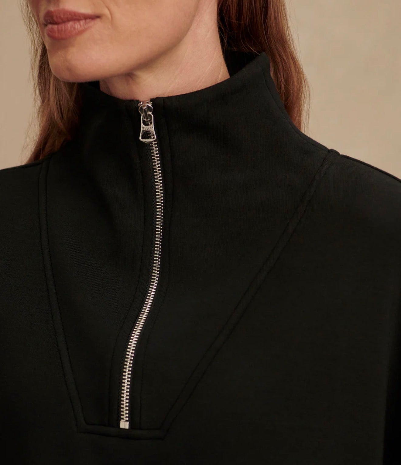 Hawley Half Zip Sweatshirt - Black