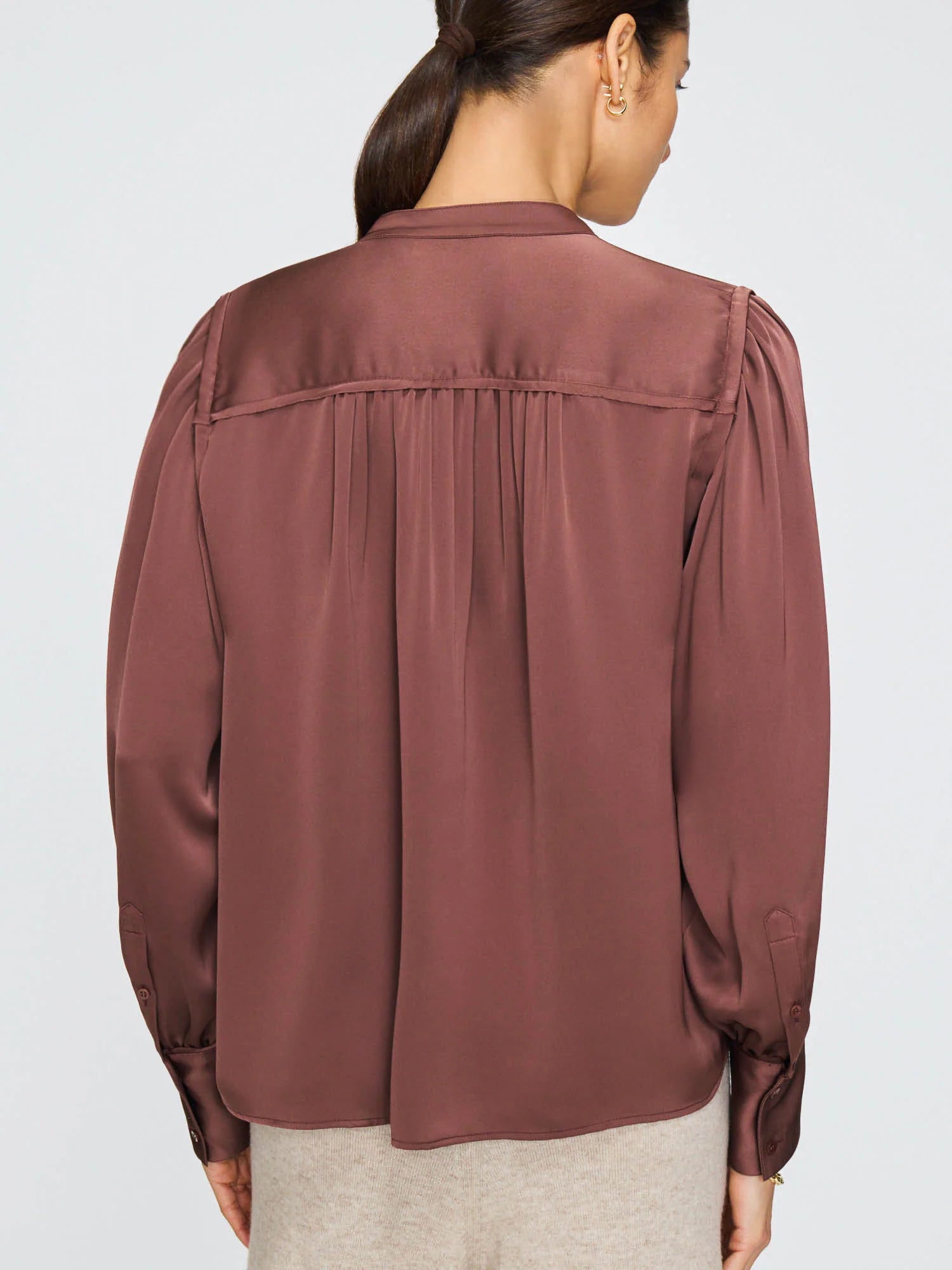 Enna Blouse in Cordovan