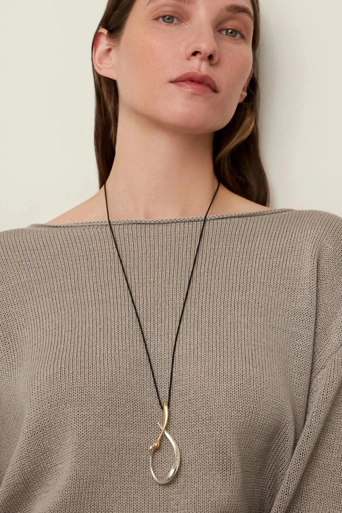Large Egret Rope Necklace