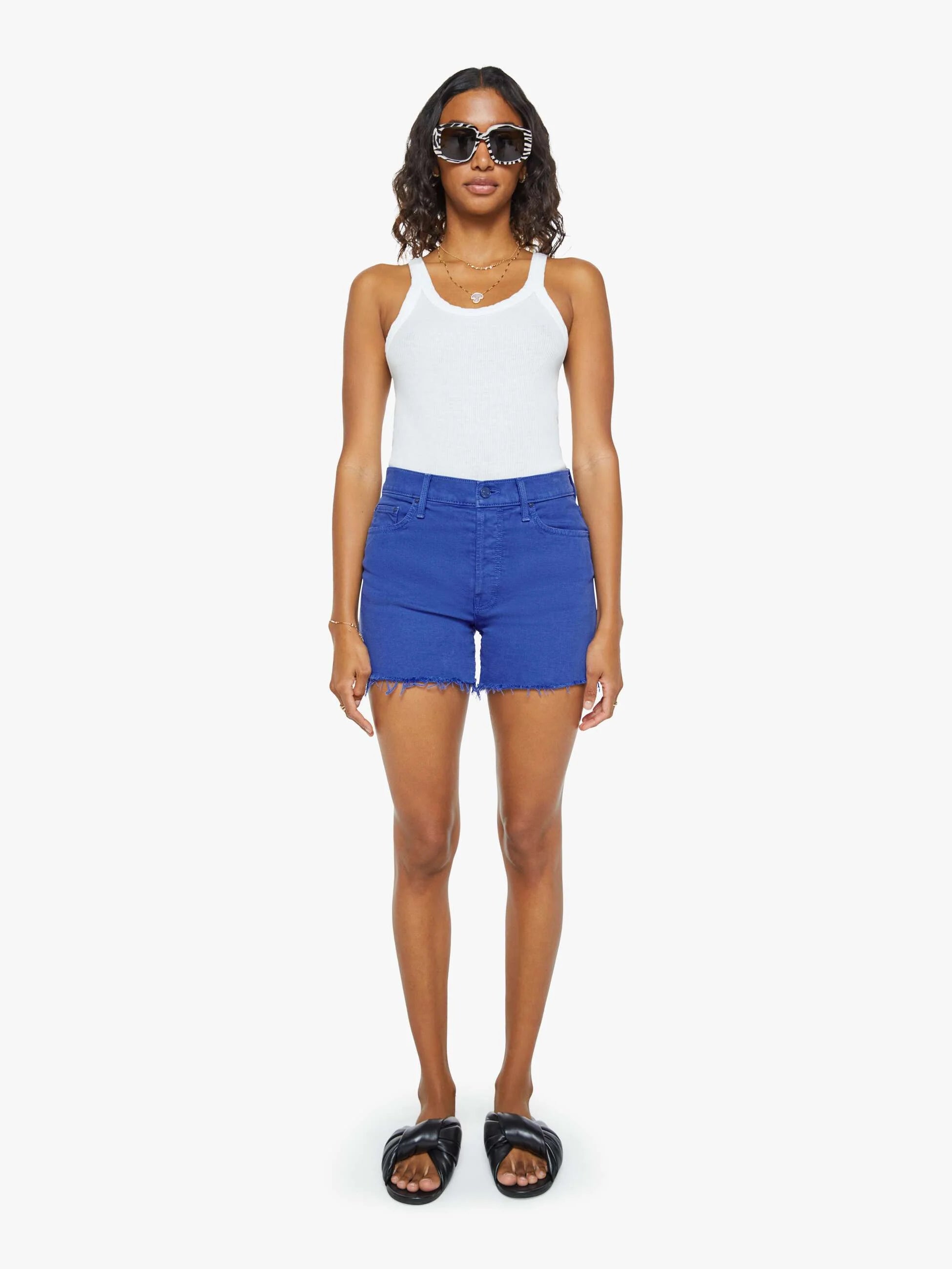Skipper Short N Long Fray in Victoria Blue