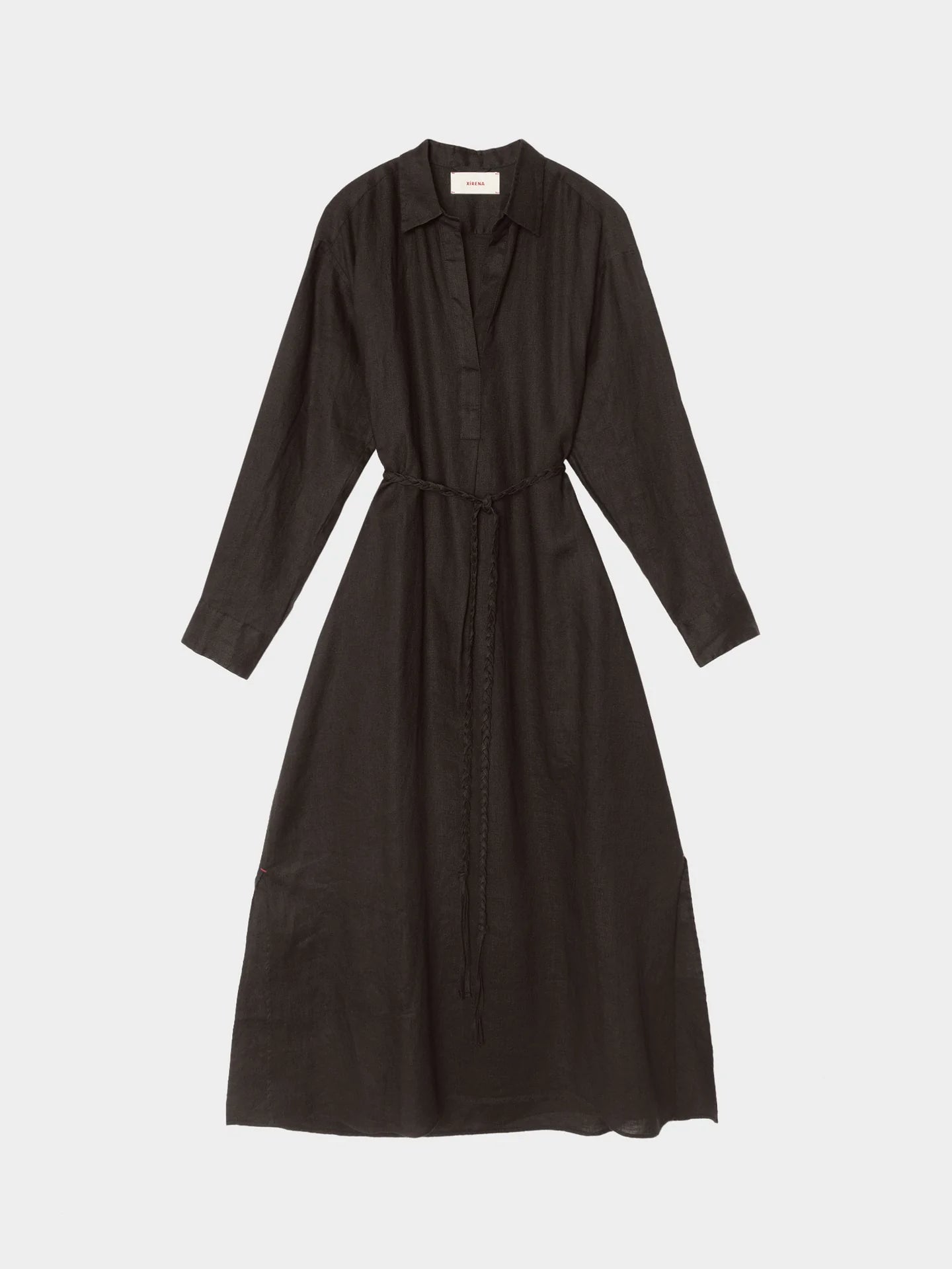 Hollie Dress in Black Linen