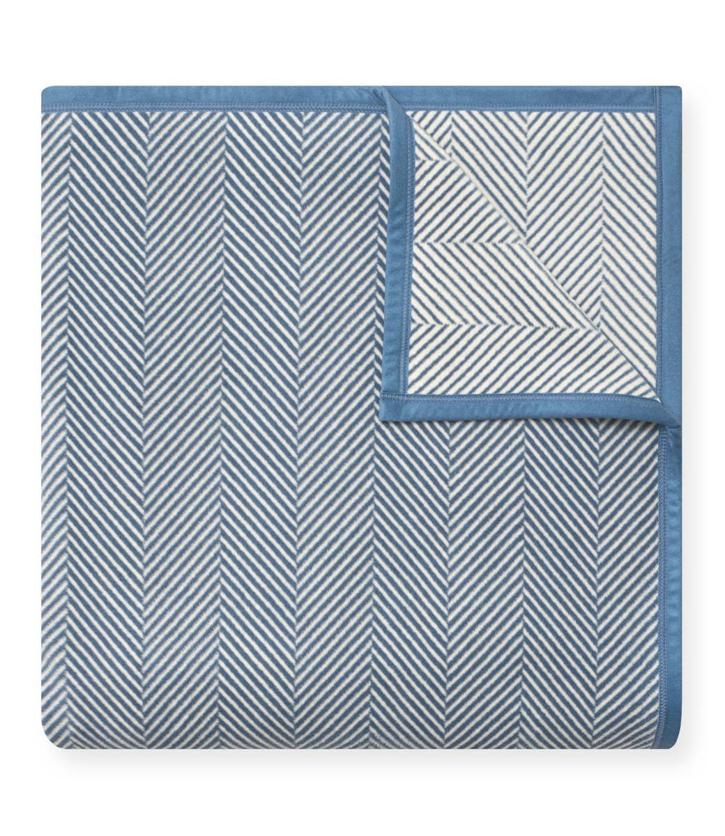 Harborview Herringbone Cornflower Blanket: Original