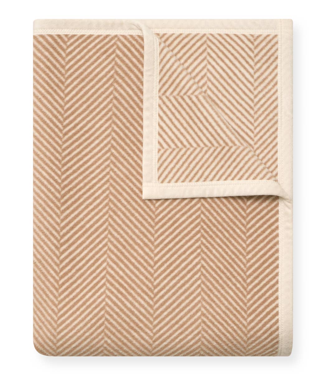 Harborview Herringbone Tan Blanket: Original