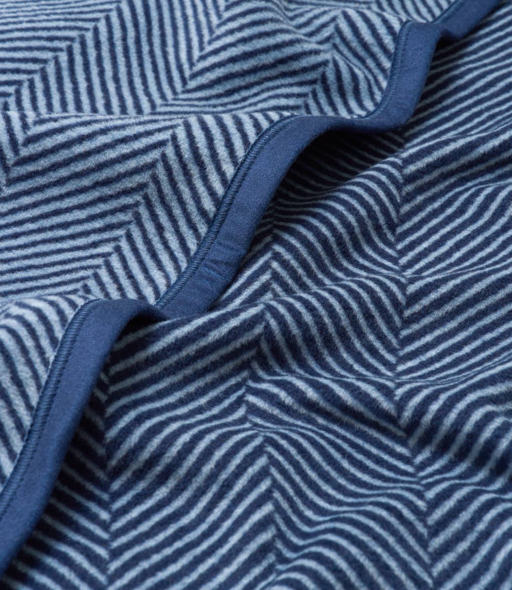 Harborview Herringbone Navy Blanket: Original
