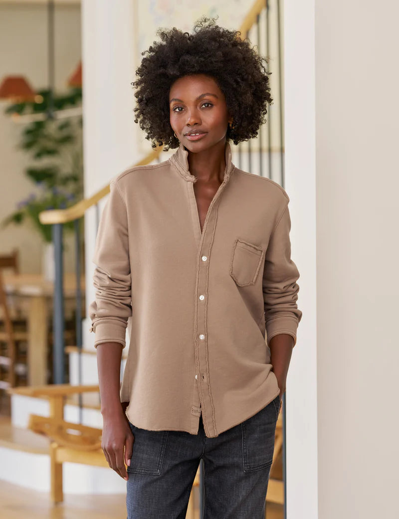 Eileen Relaxed Button-Up Shirt in Toasted