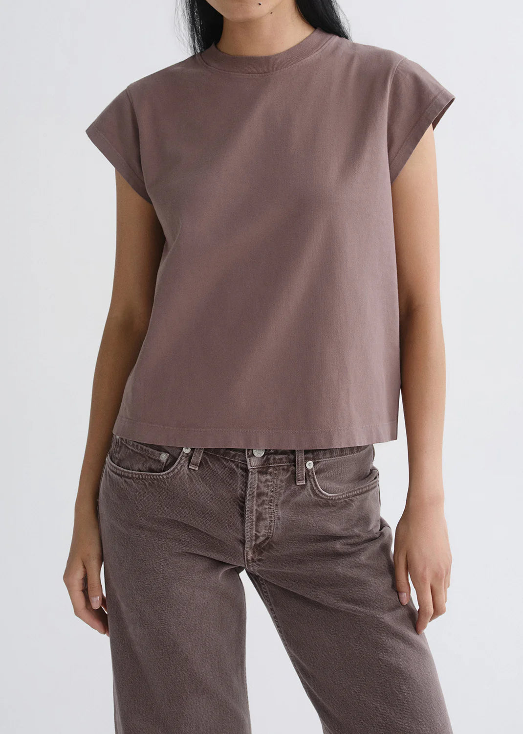 Bryce Cap Sleeve Tee - Mauvine