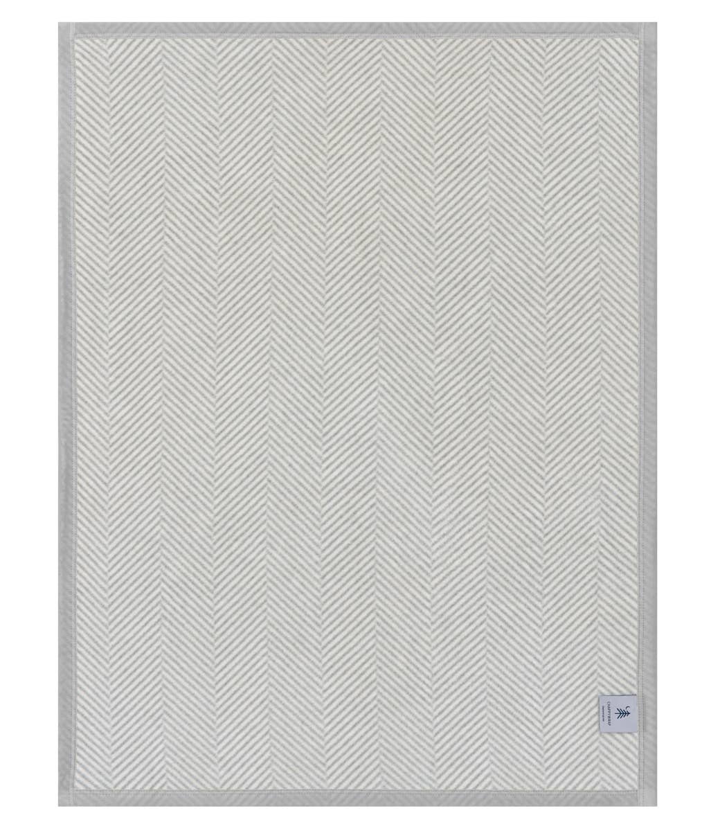 Harborview Herringbone Light Grey Blanket: Original
