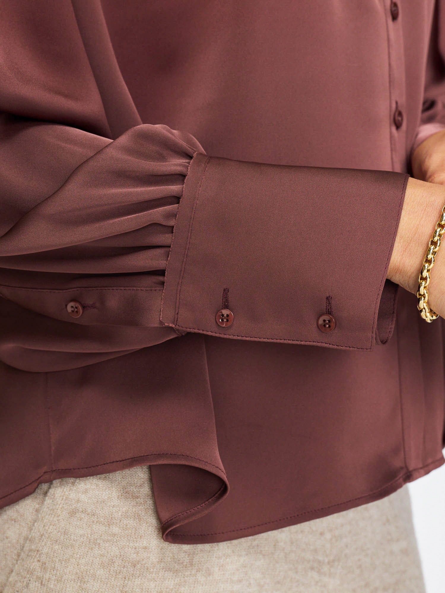Enna Blouse in Cordovan